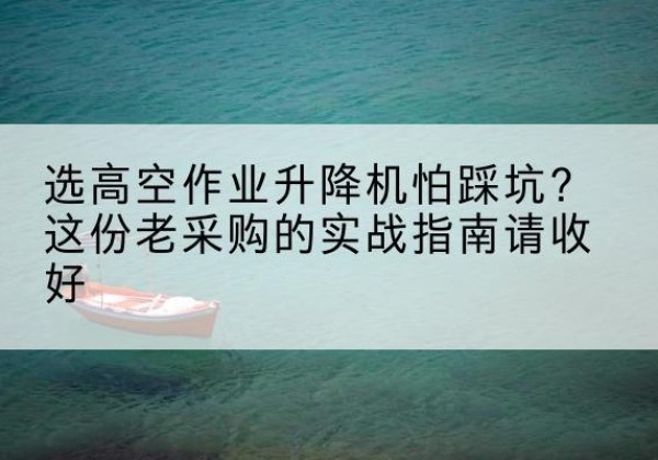 永平高空作业升降机厂家推荐-选高空作业升降机怕踩坑？这份老采购的实战指南请收好
